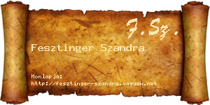 Fesztinger Szandra névjegykártya